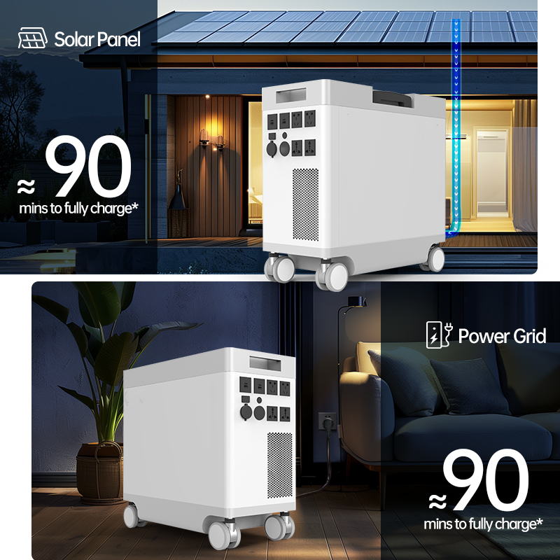 5000Wh Electric Emergency Power Supply 220V Home/Outdoor Integrated Power Storage System